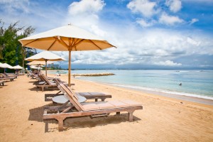 Skön strand på Bali